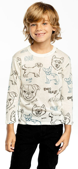 Chaser Dog Daze Charity L/S Crew Neck Tee, Chaser, cf-size-2, cf-size-4, cf-size-6, cf-type-shirt, cf-vendor-chaser, Chaser, Chaser Dog Charity L/S Crew Neck Tee, Chaser Dog Daze, Chaser Dog 
