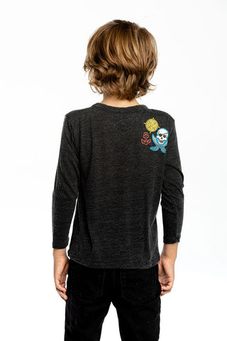 Chaser Pirate Patches L/S Crew Neck Tee, Chaser, cf-size-6, cf-size-7, cf-size-8, cf-type-shirt, cf-vendor-chaser, Chaser, Chaser Kids, Chaser Kids Shirt, Chaser Kids Tee, Chaser L/S tee, Cha