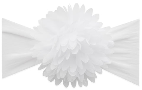 Baby Bling Chiffon Carnation Flower-White, Baby Bling, Baby Baby Bling Headbands, Baby Bling, Baby Bling Bows, Baby Bling Chiffon Carnation Flower, Baby Bling Flower Headband, Baby Bling Spri