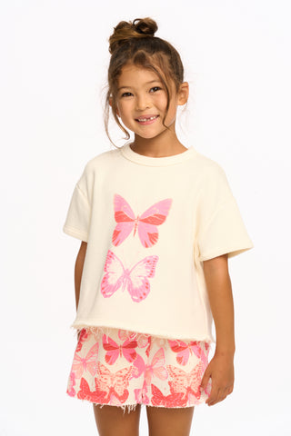 Chaser Pink Butterflies Piper Pullover, Chaser, Butterflies, Butterfly, cf-size-4, cf-type-shirt, cf-vendor-chaser, Chaser, Chaser Kids, Chaser Kids Tee, Chaser Tee, Pink Butterflies, T-shirt