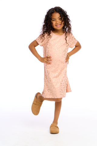 Chaser Leopard Foil Rose Gold S/S Dress, Chaser, cf-size-4, cf-type-dress, cf-vendor-chaser, Chaser, Chaser Dress, Chaser Dresses, Dress, JAN23, Leopard Dress, Leopard Foil Rose Gold S/S Dres