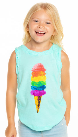 Chaser Every Scoop Cotton Tank, Chaser, cf-size-3, cf-size-5, cf-type-tank-top, cf-vendor-chaser, Chaser, Chaser Ice Cream, Chaser Ice Cream Tank Top, Chaser Kids, Chaser Tank Top, Girls Clot