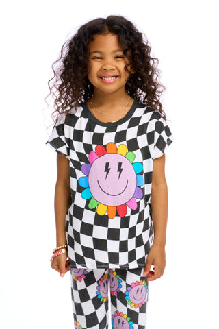 Chaser Checkered Daisy S/S Tee, Chaser, cf-size-10, cf-size-2, cf-size-3, cf-size-4, cf-size-5, cf-size-6, cf-size-8, cf-type-top, cf-vendor-chaser, Chaser, Chaser Kids, Chaser S/S Tee, Chase