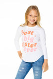 Chaser Best Big Sis Vintage Jersey L/S Tee, Chaser, Big Sis, Big Sisier Tee, Big Sister, Big Sister Tee, Chaser, Chaser Best Big Sis Vintage Jersey L/S Tee, Chaser Best Big Sister Ever L/S Te