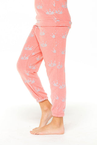 Chaser Glitter Crowns Cozy Knit Pants, Chaser, cf-size-2, cf-size-4, cf-size-5, cf-type-pants, cf-vendor-chaser, Chaser, Chaser Cozy Knit, Chaser Crown, Chaser Crowns Cozy Knit Pants, Chaser 