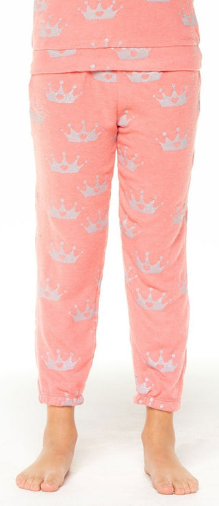 Chaser Glitter Crowns Cozy Knit Pants, Chaser, cf-size-2, cf-size-4, cf-size-5, cf-type-pants, cf-vendor-chaser, Chaser, Chaser Cozy Knit, Chaser Crown, Chaser Crowns Cozy Knit Pants, Chaser 
