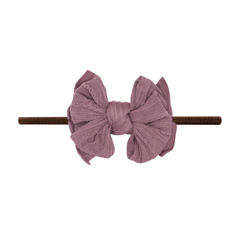 Baby Bling Lilac / Brown Cable Knit Lil FAB Skinny Headband, Baby Bling, Baby Bling, Baby Bling Bows, Baby Bling Cable Knit Lil FAB Skinny Headband, Baby Bling Fall 2021, Baby Bling Headband,