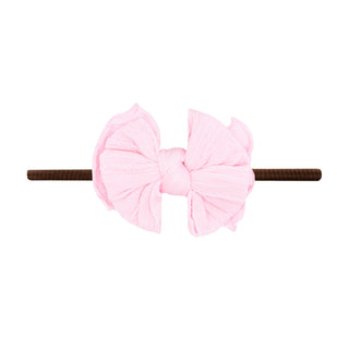 Baby Bling Pink / Brown Cable Knit Lil FAB Skinny Headband, Baby Bling, Baby Bling, Baby Bling Bows, Baby Bling Cable Knit Lil FAB Skinny Headband, Baby Bling Fall 2021, Baby Bling Headband, 