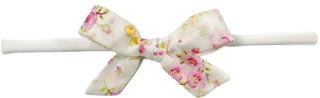 Baby Bling Pink Floral Cotton Print Bow Skinny Headband, Baby Bling, Baby Bling, Baby Bling Bows, Baby Bling Headband, Baby Bling Headbands, Baby Bling Skinny, Baby Bling Skinny Headband, fab