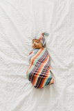 Copper Pearl Serape Swaddle Blanket, Copper Pearl, Copper Pearl, Copper Pearl Swaddling Blanket, Knit Swaddle Blanket, Serape, Swaddling Blanket, Swaddling Blanket - Basically Bows & Bowties