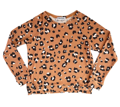 Brokedown Clothing Women's Cheetah Sweatshirt in Caramel, Brokedown Clothing, Brokedown Clothing, Brokedown Clothing Cheetah Caramel, Brokedown Clothing Cheetah Sweatshirt, Brokedown Clothing