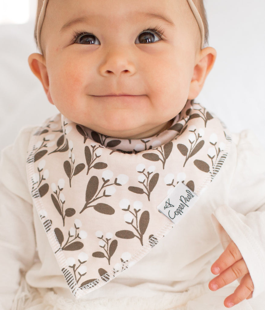 Copper Pearl Olive Bandana Bib Set Basically Bows & Bowties