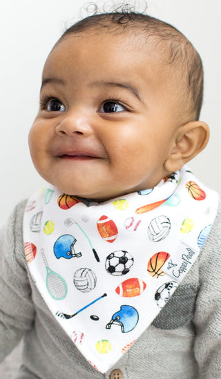 Copper Pearl Varsity Bandana Bib Set, Copper Pearl, Baby Shower, Baby Shower Gift, Bandana Bib Set, Bandana Bibs, Bandanna Bibs, Baseball, Boy Bib Set, Copper Pearl, Copper Pearl Bandanna Bib