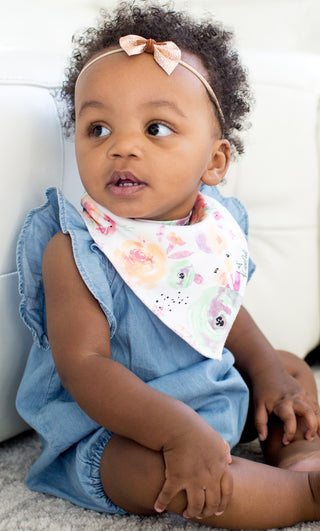 Copper Pearl Bloom Bandana Bib Set, Copper Pearl, Baby Shower, Baby Shower Gift, Bandana Bib Set, Bandana Bibs, Bandanna Bibs, Copper Pearl, Copper Pearl Bandanna Bibs, Copper Pearl Bib Set, 