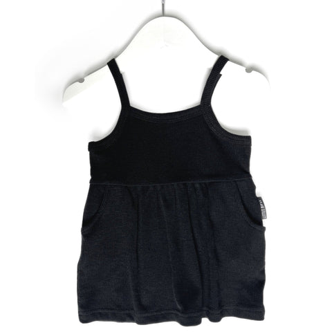 Little Bipsy Ribbed Tank Dress - New Black, Little Bipsy Collection, cf-size-12-18-months, cf-size-18-24-months, cf-size-3t-4t, cf-size-6-12-months, cf-type-dress, cf-vendor-little-bipsy-coll