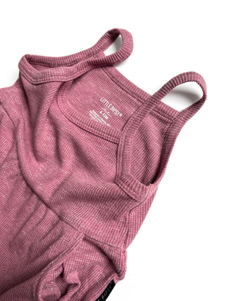 Little Bipsy Ribbed Tank Dress - Hibiscus, Little Bipsy Collection, cf-size-18-24-months, cf-size-3-6-months, cf-size-4t-5t, cf-size-6-12-months, cf-type-dress, cf-vendor-little-bipsy-collect