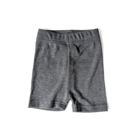 Little Bipsy Ribbed Biker Short - Charcoal, Little Bipsy Collection, cf-size-2t-3t, cf-size-3t-4t, cf-size-4t-5t, cf-type-shorts, cf-vendor-little-bipsy-collection, Charcoal, Gender Neutral, 