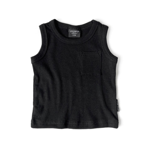 Little Bipsy Ribbed Tank - New Black, Little Bipsy Collection, cf-size-18-24-months, cf-size-3t-4t, cf-size-4t-5t, cf-size-5t-6t, cf-size-6-12-months, cf-type-tank, cf-vendor-little-bipsy-col