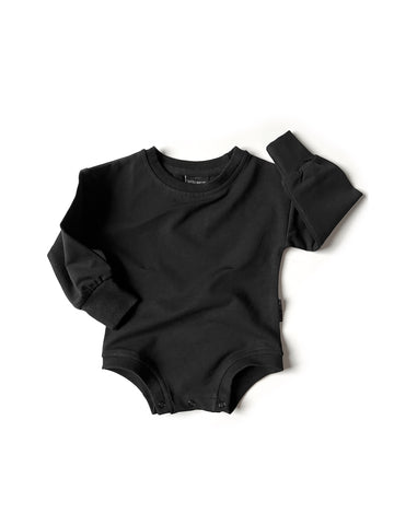 Little Bipsy L/S Pullover Onepiece - Black, Little Bipsy Collection, Black, cf-size-9-12-months, cf-type-one-piece, cf-vendor-little-bipsy-collection, CM22, JAN23, LBSS22, Little Bipsy, Littl
