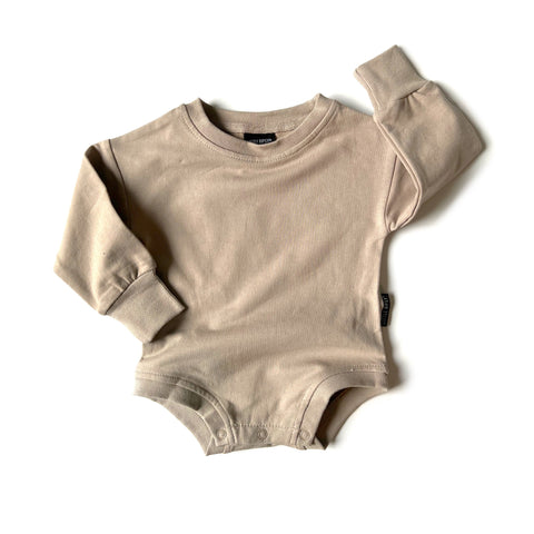Little Bipsy L/S Pullover Onepiece - Sand, Little Bipsy Collection, cf-size-2t-3t, cf-size-3-6-months, cf-type-one-piece, cf-vendor-little-bipsy-collection, CM22, Dusty Plum, JAN23, LBSS22, L