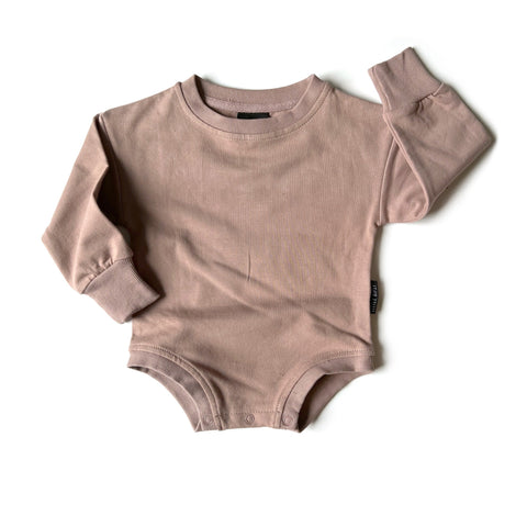 Little Bipsy L/S Pullover Onepiece - Dusty Plum, Little Bipsy Collection, cf-size-0-3-months, cf-size-3-6-months, cf-type-one-piece, cf-vendor-little-bipsy-collection, CM22, Dusty Plum, JAN23