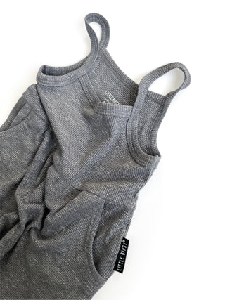 Little Bipsy Ribbed Tank Dress - Charcoal, Little Bipsy Collection, cf-size-12-18-months, cf-size-18-24-months, cf-size-6-12-months, cf-type-dress, cf-vendor-little-bipsy-collection, Charcoal