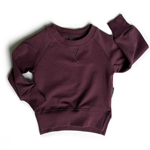 Little Bipsy Pullover - Black Cherry, Little Bipsy Collection, Black Cherry, cf-size-3-6-months, cf-type-pullover, cf-vendor-little-bipsy-collection, CM22, JAN23, Kiwi, Little Bipsy, Little B