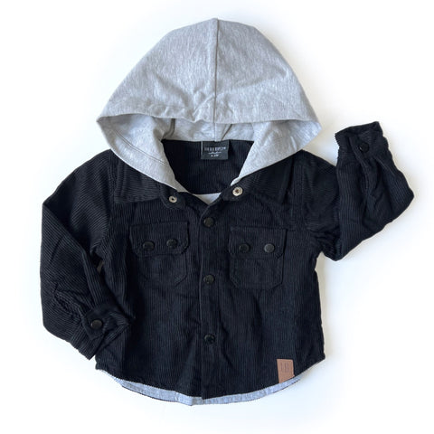 Little Bipsy Corduroy Shacket - Black, Little Bipsy Collection, Black, cf-size-18-24-months, cf-type-coats-&-jackets, cf-vendor-little-bipsy-collection, JAN23, Little Bipsy, Little Bipsy Coll