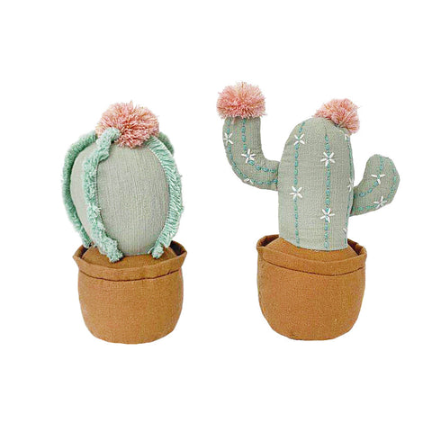 Mon Ami Cactus Pot Shelf Sitter (Set of 2), Mon Ami, Arizona, Cactu, Cactus, cf-type-toys, cf-vendor-mon-ami, Mon Ami, Mon Ami Cactus, Mon Ami Designs, Plush, Stuffed Animal, Toys - Basically