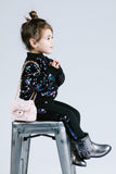 Doe A Dear Peacock Sequin Side Trim Leggings, Doe a Dear, Bottoms, cf-size-2t, cf-size-3t, cf-size-4, cf-size-4t, cf-type-leggings, cf-vendor-doe-a-dear, Doe A Dear, Doe A Dear Leggings, Doe 