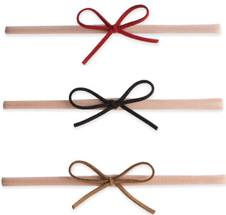 Baby Bling 3 Pack Suede Cord Headband Set-Red/Black/Camel, Baby Bling, Baby Bling, Baby Bling Bows, Baby Bling Fall 2018 Release, Baby Bling headband, Baby Bling Mini 2pc Bow Set, Baby Bling 
