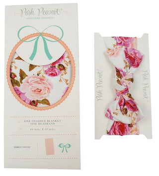 Posh Peanut Pink Rose Swaddle & Headband Set, Posh Peanut, Posh Peanut, Posh Peanut Pink Rose, Posh Peanut Pink Rose Swaddle & Headband Set, Posh PEanut Rose, Posh Peanut Rose Swaddle and Hea
