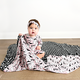 Gigi and Max Boo Double Layer Ruffle Blanket, Gigi and Max, Baby Headband, Baby Headbands, Ghost, Gigi & Max, Gigi & Max Boo, Gigi & Max Halloween, Gigi & Max Halloween 2021, Gigi & Max Headb