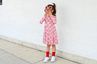 Dream Big Little Co Christmas Peace Dream Ruffle Dress, Dream Big Little Co, All Things Holiday, cf-size-3t, cf-size-4t, cf-type-dresses, cf-vendor-dream-big-little-co, Christmas, Christmas D