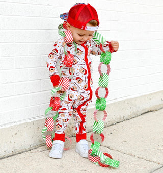 Dream Big Little Co Smiley Christmas Dream Romper, Dream Big Little Co, All Things Holiday, Christmas, Christmas Pajama, Christmas Pajamas, DBLC, Dream Big Little Co, Dream Big Little Co Romp