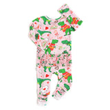 Gigi and Max Val Pink Dino Ruffle Zip One Piece, Gigi and Max, Bamboo Pajama, Bamboo Pajamas, cf-size-12m-9-12-months, cf-size-18m-12-18-months, cf-size-6m-3-6-months, cf-size-newborn-footed,