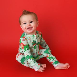 Gigi and Max Rex Green Dino Zip One Piece, Gigi and Max, Bamboo Pajama, Bamboo Pajamas, cf-size-12m-9-12-months, cf-size-18m-12-18-months, cf-size-24m-18-24-months, cf-size-3m-0-3-months, cf-