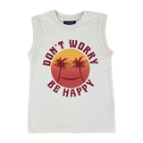 Tiny Whales Don't Worry Be Happy Natural Muscle Tee, Tiny Whales, Boys Clothing, cf-size-10y, cf-size-12-14, cf-size-7y, cf-type-shirt, cf-vendor-tiny-whales, CM22, Don't Worry Be Happy, Made