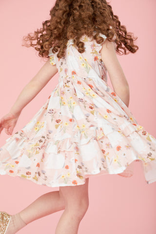 Pink Chicken Girls Judith Dress - Rabbit Garden, Pink Chicken, Big Girls Clothing, Dress, Dress for Girls, Dresses for Girls, Easter, Easter Dress, Girls Judith Dress, Little Girls Clothing, 