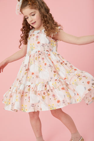 Pink Chicken Girls Judith Dress - Rabbit Garden, Pink Chicken, Big Girls Clothing, Dress, Dress for Girls, Dresses for Girls, Easter, Easter Dress, Girls Judith Dress, Little Girls Clothing, 