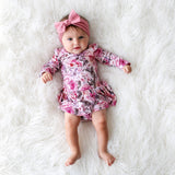 Posh Peanut Elise Floral L/S Twirl Skirt Bodysuit, Posh Peanut, Baby, Bodysuit Skirt, Infant, Posh PEanut, Posh Peanut Elise Floral, Posh Peanut Elise Floral L/S Twirl Skirt Bodysuit, Posh Pe