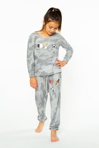 Malibu Sugar Gray Camo Foil Sweatshirt, Malibu Sugar, Big Girl, cf-size-size-6, cf-type-sweatshirt, cf-vendor-malibu-sugar, Els PW 5060, Els PW 8258, End of Year, End of Year Sale, Malibu Sug