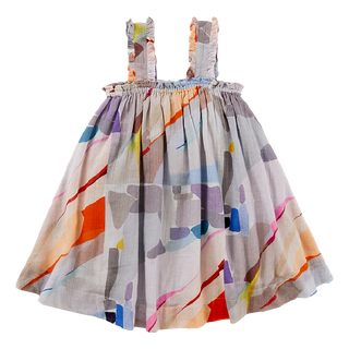 Pink Chicken Emma Dress - Abstract Painting, Pink Chicken, Pink Chicken, Pink Chicken Abstract Painting, Pink Chicken Emma Dress, Pink Chicken Resort 2021, Pink Chicken Tile Mosaic, Dress - B