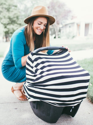 Copper Pearl Classic 5-in-1 Multi-Use Cover, Copper Pearl, All Things Holiday, Baby Shower, Black and White Stripe, Car Seat Cover, Classic Black and white Stripe, Copper Pearl, Copper Pearl 