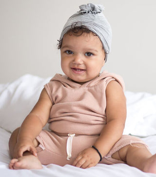 Baby Bling Grey Turban, Baby Bling, Baby, Baby Bling, Baby Bling Bows, Baby Bling Turban, Cotton Baby Turban, Turban, Turban - Basically Bows & Bowties
