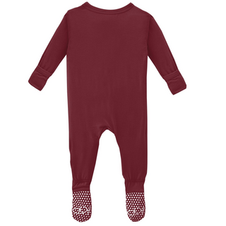 KicKee Pants Solid Wild Strawberry Footie with Snaps, KicKee Pants, CM22, Footie, KicKee, KicKee Footie, KicKee Pants, KicKee Pants First Day of School, KicKee Pants Footie, KicKee Pants Foot