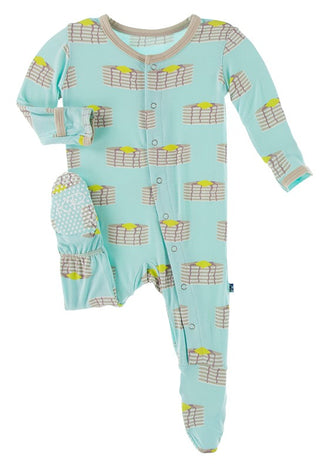 KicKee Pants Summer Sky Pancakes Footie with Snaps, KicKee Pants, CM22, Footie, KicKee, KicKee Pants, KicKee Pants Culinary Arts, KicKee Pants Footie, Summer Sky Pancakes, Footie - Basically 