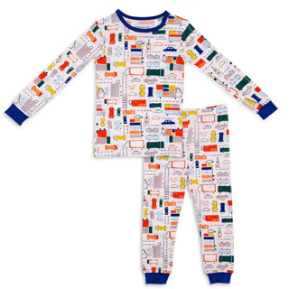 Magnetic Me Traffic Jammies Modal 2pc Pajama Set, Magnificent Baby, cf-size-6y, cf-size-7y, cf-type-pajama-set, cf-vendor-magnificent-baby, JAN23, Magentic Me, Magnetic Me, Magnetic Me 2pc Pa
