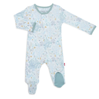 Magnetic Me Imagine Forest Modal Magnetic Footie, Magnificent Baby, Aloe, Baby Shower, Baby Shower Gift, cf-size-6-9-months, cf-size-preemie, cf-type-footie, cf-vendor-magnificent-baby, CM22,