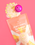 Musee Don't Worry Be Happy Bubbly Soak, Musee, Ethically sourced, Made in the USA, Musee, Musee Bath, Musee Bubbly Soak, Musee Don't Worry Be Happy, Natural Ingedients, Smiley Face, Bath Bomb